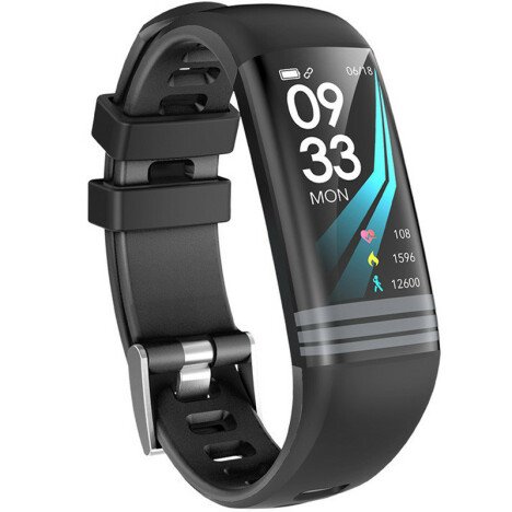 Bratara Fitness iUni G26, Display OLED 0.96 inch, Bluetooth, Pedometru, Notificari, Negru